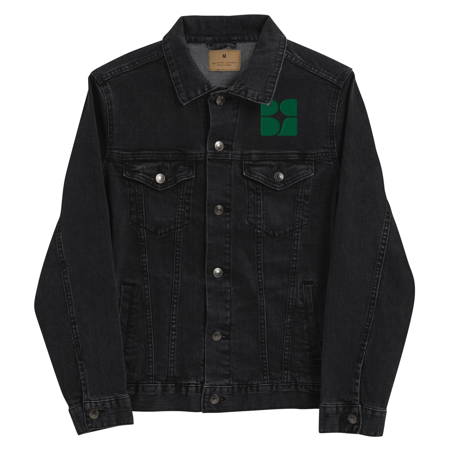 Embroidered BR with PMA logo on back - Unisex denim jacket